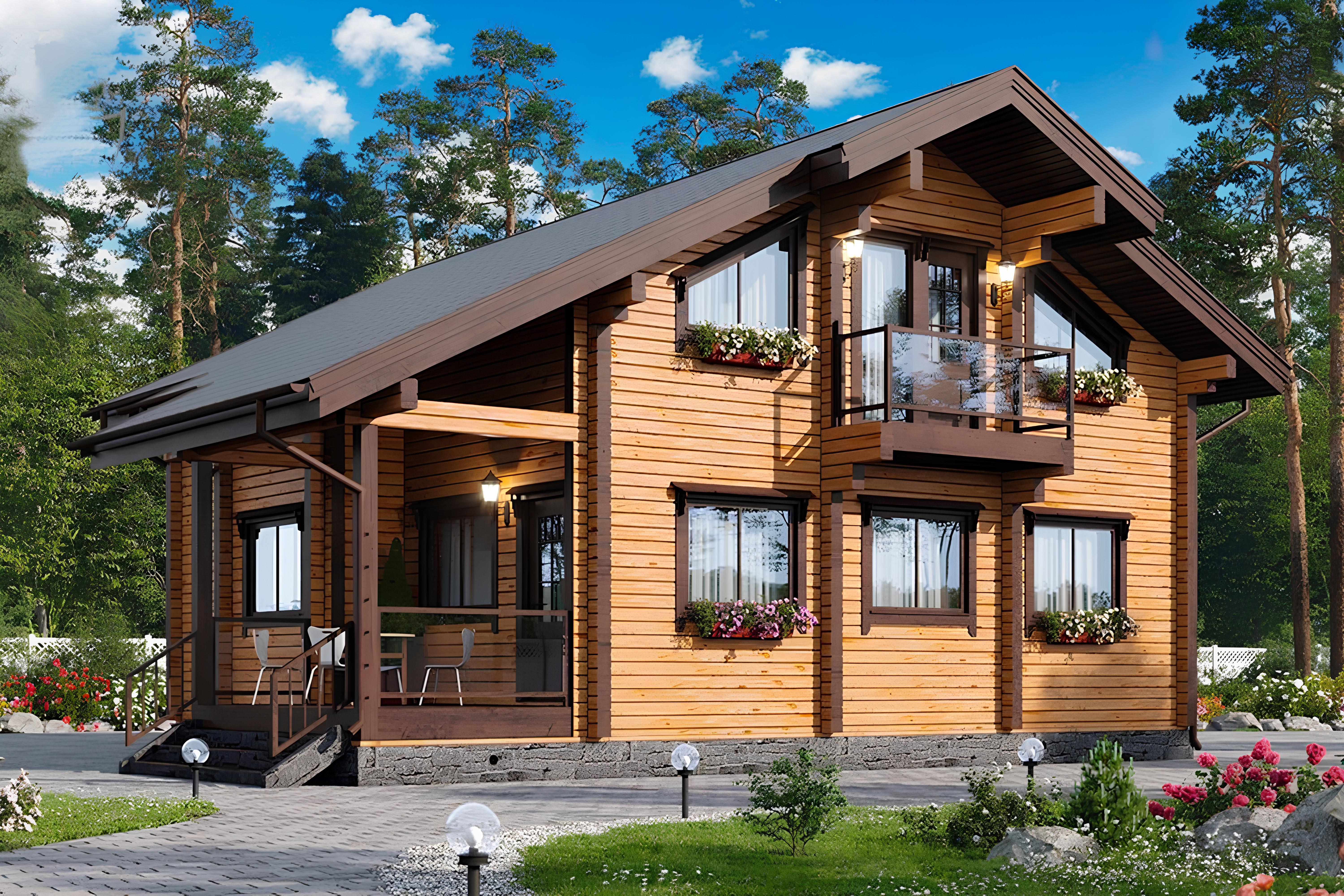 Дом из клееного бруса VZ-343 